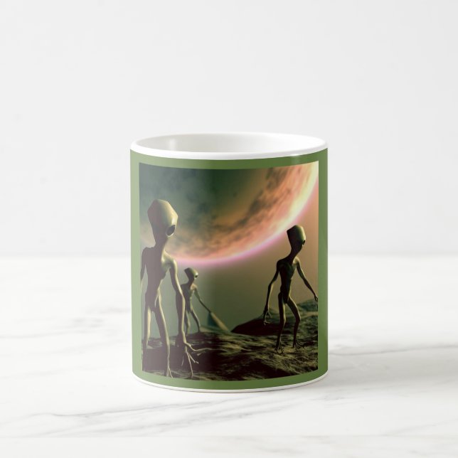 SF Grau Außerirdischen 2 Kaffeetasse (Mittel)