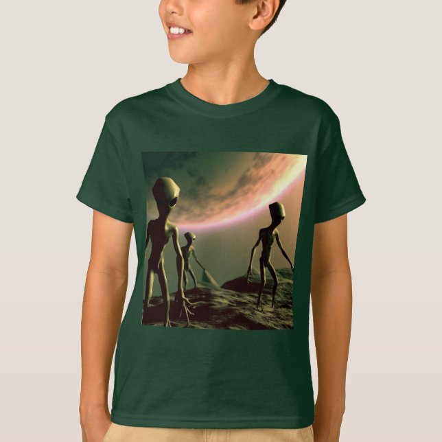 SF Grau Außerirdischen 2 T-Shirt (Vorderseite)