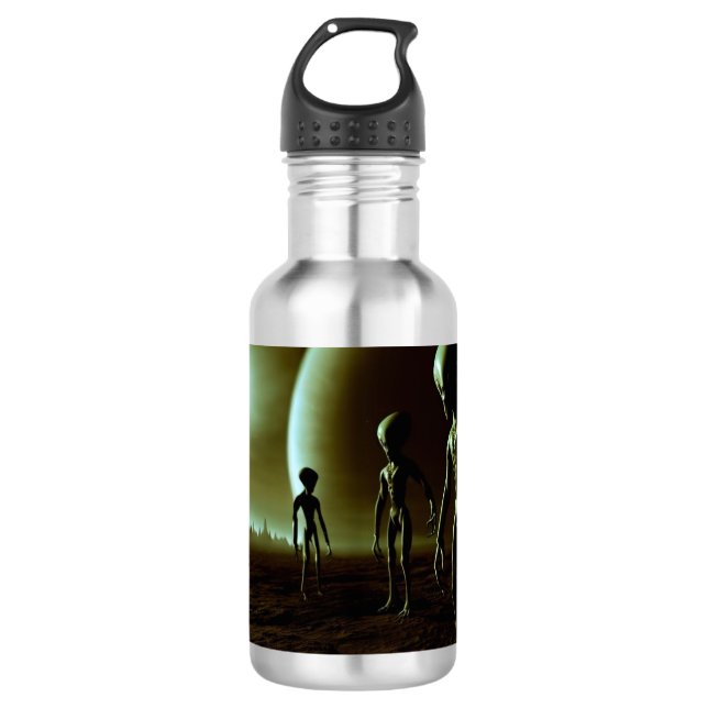 SF Graue Außerirdischen 1 Edelstahlflasche (Vorderseite)