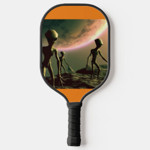 SF Graue Außerirdischen auf Alien Planet (2) Pickleball Schläger