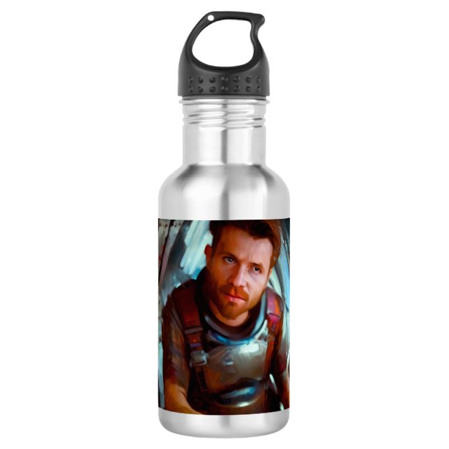 SF Hero Abard Spaceship 4 Edelstahlflasche (Vorderseite)