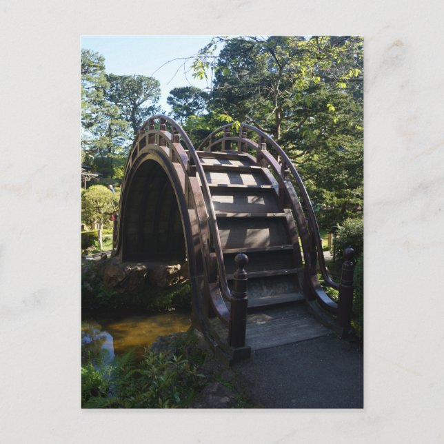 SF Japanese Tea Garden Drum Bridge Postcard Postkarte (Vorderseite)