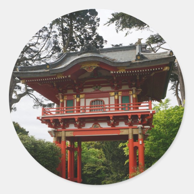 SF Japanese Tea Garden Temple Gate #2 Stickers (Vorderseite)