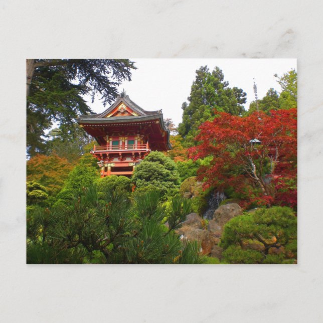 SF Japanese Tea Garden Temple Gate #3 Postcard Postkarte (Vorderseite)