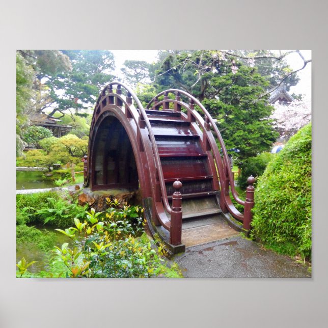 SF Japanese Tee Garden Drum Bridge #3 Poster (Vorne)