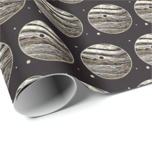 SF Jupiter Woodcut 1 Geschenkpapier