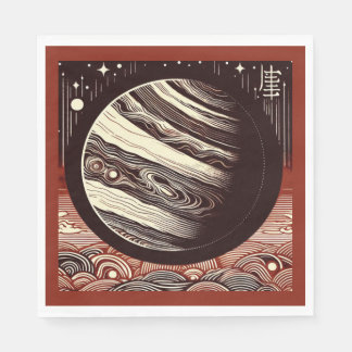 SF Jupiter Woodcut 2 Serviette