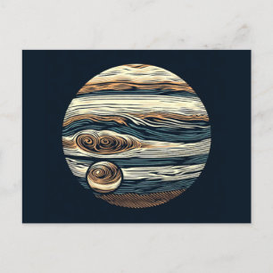 SF Jupiter Woodcut 4 Postkarte