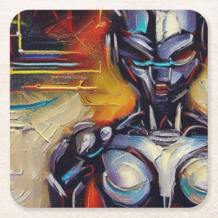 SF - Künstliche Intelligenz Hero 2 Rechteckiger Pappuntersetzer