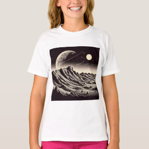 SF Mars Landschaft Holzschnitt 3 T-Shirt