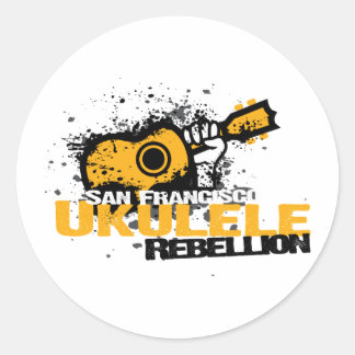 sf Ukulele Logo Runder Aufkleber