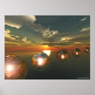 sfere luce poster