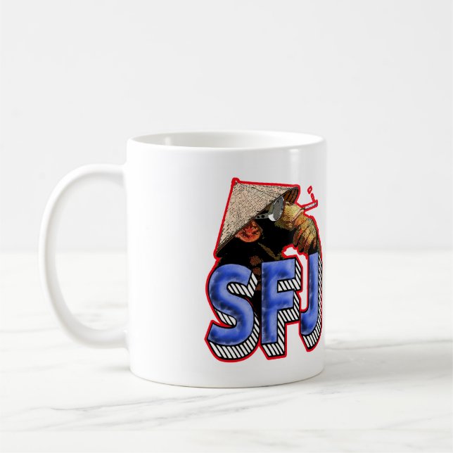 SFJ Podcast-Affe-Tasse Kaffeetasse (Links)