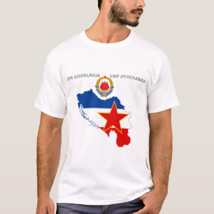 SFR Jugoslawien - Karte - Emblem - Flagge T-Shirt