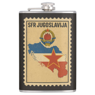 SFR Jugoslawien Vintage Sozialistische Landkarte S Flachmann