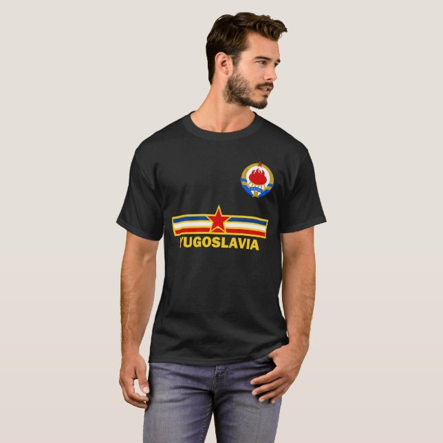 SFRJ Jugoslawien Flaggen-T - Shirt (Vorne ganz)