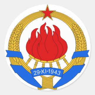 SFRJ RUNDER AUFKLEBER