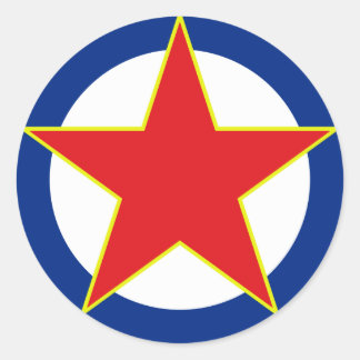 SFRJ RV i PVO Runder Aufkleber