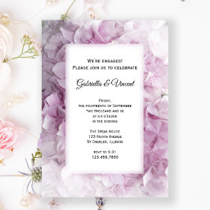 Sft Pink Hydrangea Engagement Party Einladung