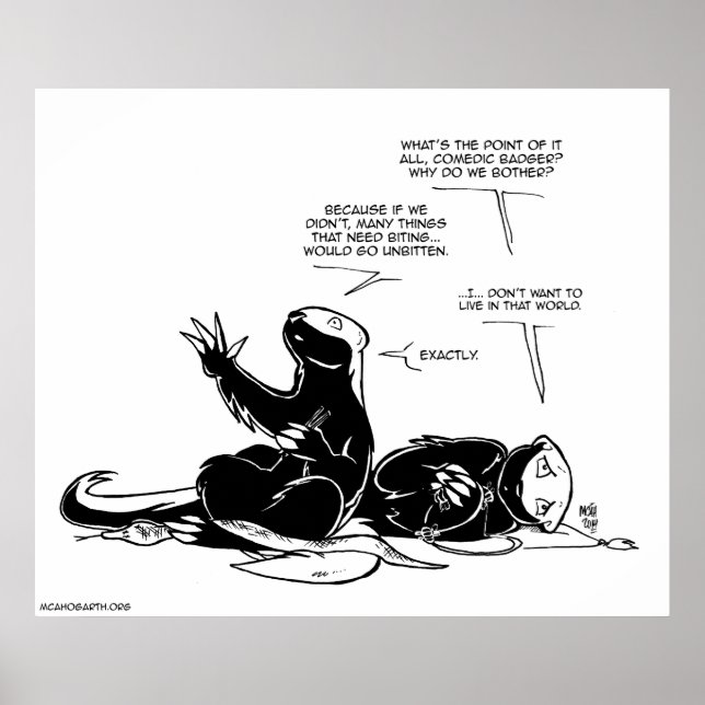 SFWA Honey Badgers: Traurige, unerbittliche Dinge Poster (Vorne)