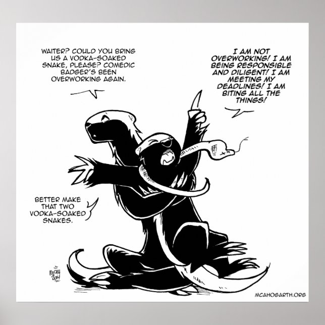 SFWA Honey Badgers: Überarbeiten Poster (Vorne)