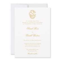 SG Monogram oder GS Monogram Wedding Einladungen