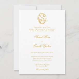 SG Monogram oder GS Monogram Wedding Einladungen