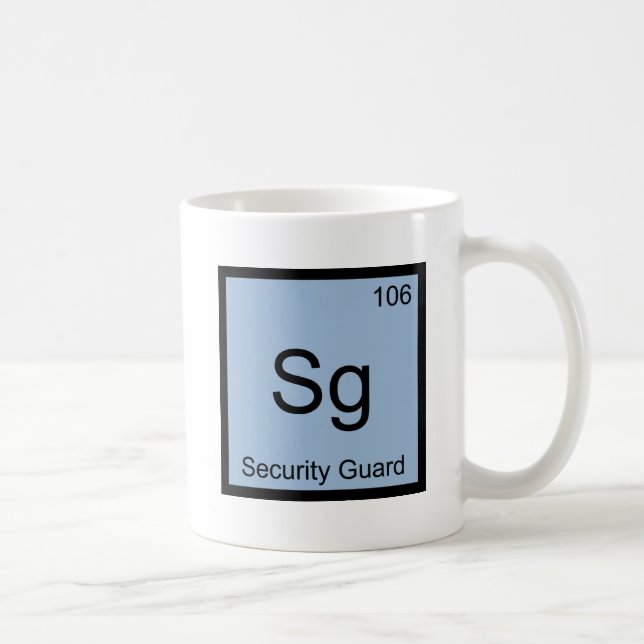Sg. - Symbol des chemischen Elements des Sicherhei Tasse (Rechts)
