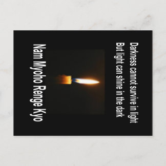 SGI Buddhist ermutigend Postcard - leicht und dunk Postkarte