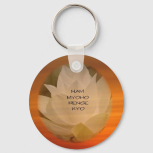 SGI Buddhist Key Chain Lotus "Nam Myoho Renge Kyo" Schlüsselanhänger