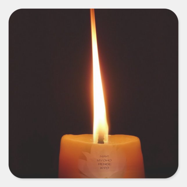 SGI Buddhistischer Sticker mit Lotus Candle und NM (Vorderseite)