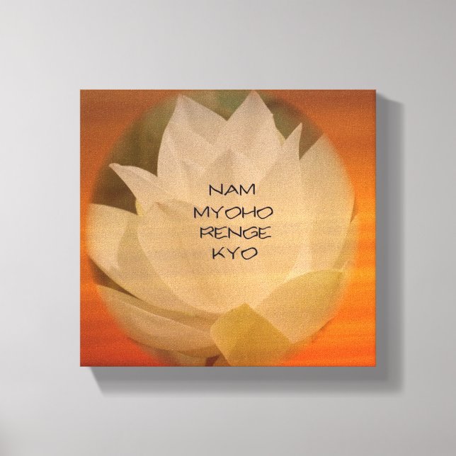 SGI Buddhistisches Poster - Lotus "Nam Myoho Renge Leinwanddruck (Vorderseite)