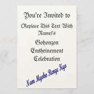 SGI Gohonzon Verkleinerung Celebration Einladung