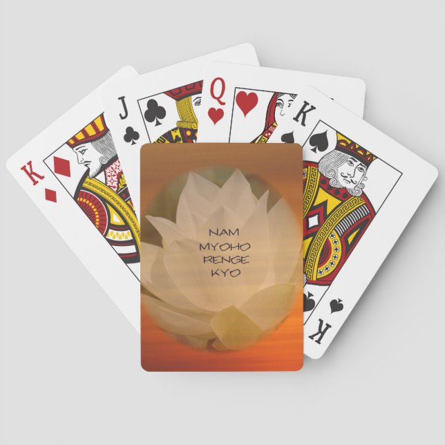 SGI Spielkarten: Lotus und "Nam Myoho Renge Kyo" Spielkarten (Rückseite)