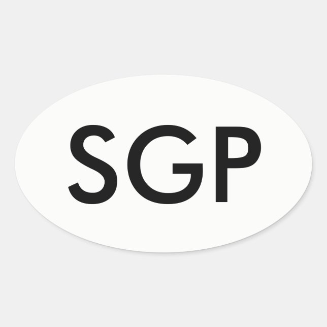 SGP Oval Sticker (Vorderseite)