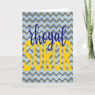 SGRho Inspirierte Rhoyal Blue und Gold Rhoyal Soro Dankeskarte