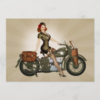 Sgt. Davidson Army Motorrad Einladung