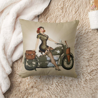 Sgt. Davidson Army Motorrad Pinup Kissen