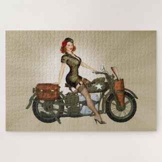 Sgt Davidson Army Motorrad Pinup Puzzle
