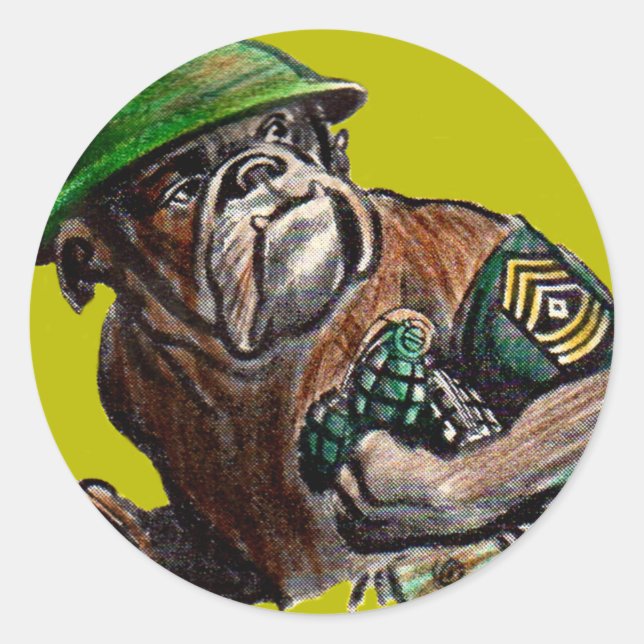 Sgt. Rover Runder Aufkleber (Vorderseite)