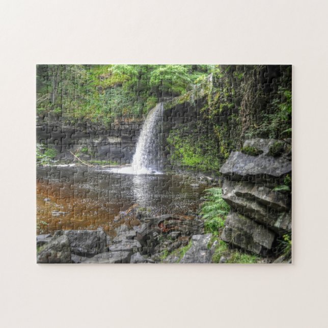 Sgwd Gwladys at Pontneddfechan Wasserfall, Wales Puzzle (Horizontal)