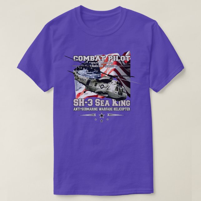 SH3 Sea King U-Boot Hubschrauber T-Shirt (Design vorne)