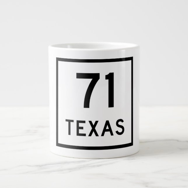 SH 71 Texas-Zeichen Jumbo-Tasse (Vorderseite)