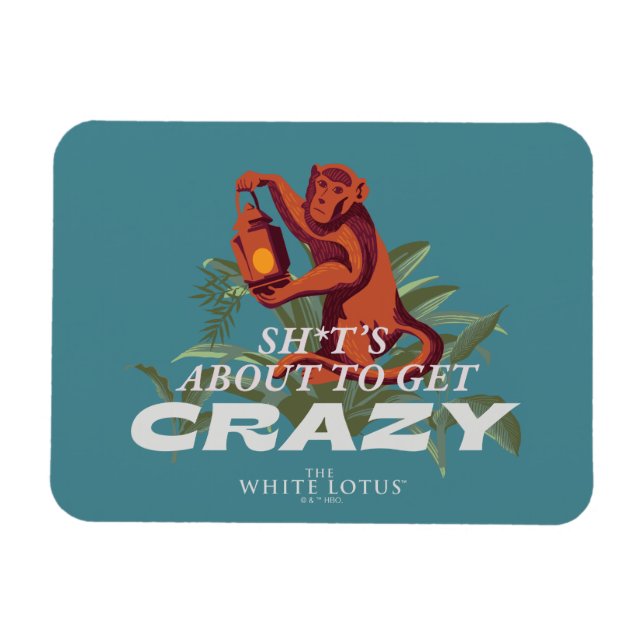 Sh*es wird verrückt - der weiße Lotus Magnet (Horizontal)