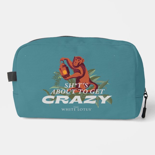 Sh*es wird verrückt - der weiße Lotus Waschbeutel (Vorderseite)