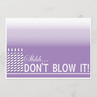 Sha Überraschung Geburtstagsparty Einladung | Lila