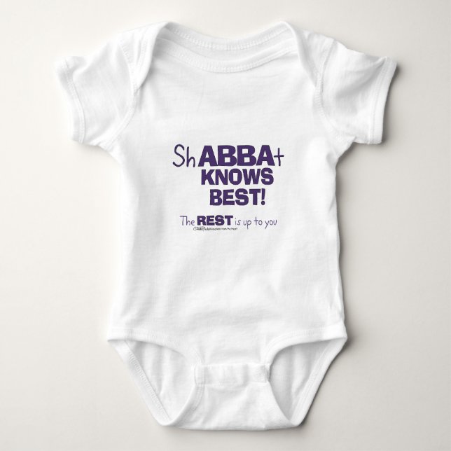 ShABBAt Abba weiß das Beste Baby Strampler (Vorderseite)