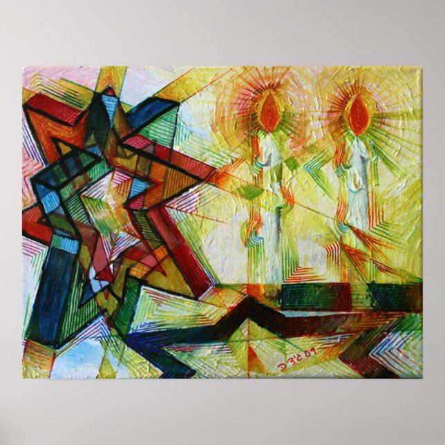 Shabbat Candles Poster (Vorne)