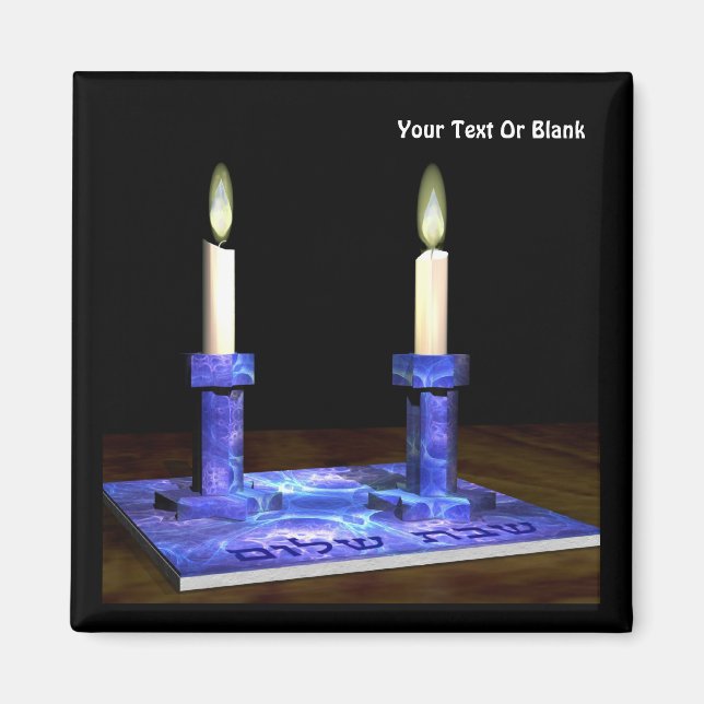 Shabbat Candlesticks Magnet (Vorne)