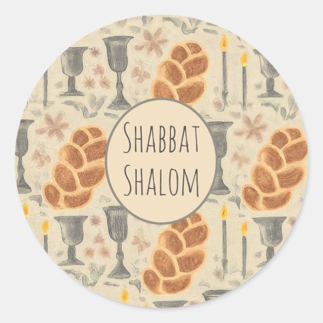Shabbat Pattern Sticker (Vorderseite)